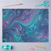 サイケカラフルデリアエアブラシアートティッシュペーパー 薄葉紙 (クラフト)