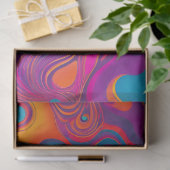 サイケカラフルデリアエアブラシアートティッシュペーパー 薄葉紙 (ギフト)