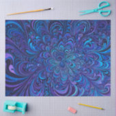 サイケカラフルデリアエアブラシアートティッシュペーパー 薄葉紙 (クラフト)