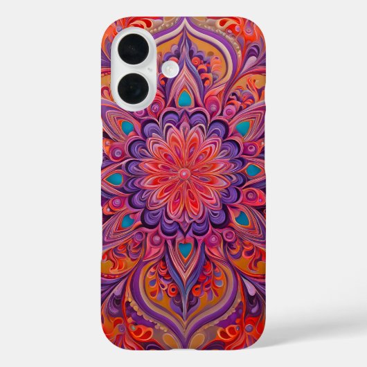 サイケカラフルデリアエアブラシアートiPhoneケース Case-Mate iPhoneケース (裏面)