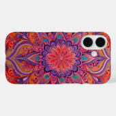 サイケカラフルデリアエアブラシアートiPhoneケース Case-Mate iPhoneケース (裏面 (横))