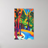サイケデリアの森 キャンバスプリント (正面)