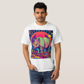 サイケデリアアニマリ5 Rhino Tシャツ (正面フル)