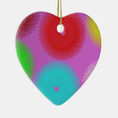 サイケデリカーポップ・アートのカラー セラミックオーナメント (右)