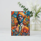 サイケデリカ抽象芸術アフリカ系アメリカ人 ポストカード (スタンド正面)