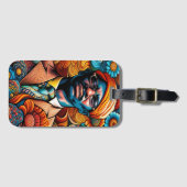 サイケデリカ抽象芸術アフリカ系アメリカ人 ラゲッジタグ (正面横)