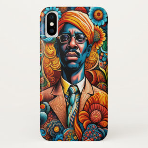 サイケデリカ抽象芸術アフリカ系アメリカ人 iPhone X ケース
