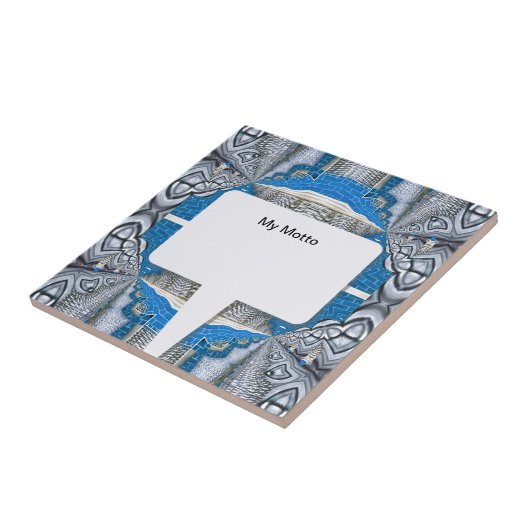 サイケデリックおもしろいフラクタルパターンと文字 タイル (側面)