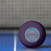 サイケデリックおもしろいフラクタルパターンと文字 卓球ボール (ネット)