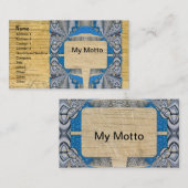 サイケデリックおもしろいフラクタルパターンと文字 名刺 (正面/裏面)