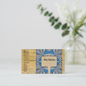 サイケデリックおもしろいフラクタルパターンと文字 名刺 (スタンド正面)