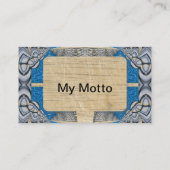 サイケデリックおもしろいフラクタルパターンと文字 名刺 (裏面)