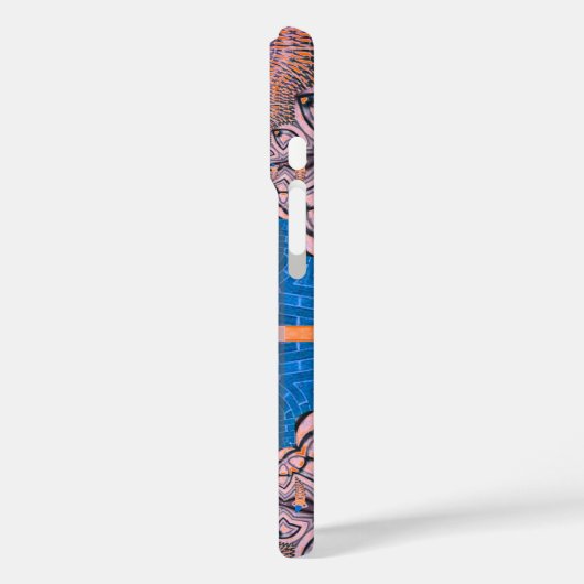 サイケデリックおもしろいフラクタルパターンと文字 Case-Mate iPhoneケース (裏面 / 左)