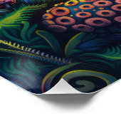 サイケデリックきのこファンキーのカラフル作品 ポスター (コーナー)