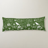 サイケデリックきのこ模様2D.BW.b D緑BG ボディピロー (裏面)