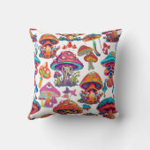 サイケデリックきのこ模様3D クッション (裏面)