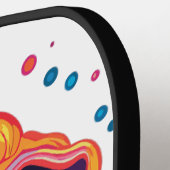 サイケデリックきのこ漬物パドル ピックルボールラケット (左詳細)