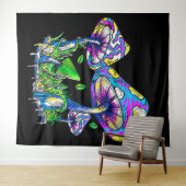 サイケデリックきのこ タペストリー (インサイチュ(横))