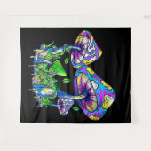 サイケデリックきのこ タペストリー (正面(横))