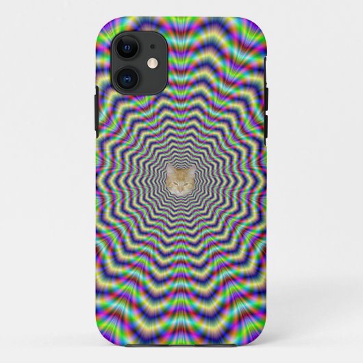 サイケデリックくもの巣スター+または – Cat Case-Mate iPhoneケース (裏面)