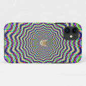 サイケデリックくもの巣スター+または – Cat Case-Mate iPhoneケース (裏面(横))