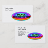 ""サイケデリックでカラフルなダンスできるので踊って下さい 名刺 (正面/裏面)