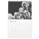 サイケデリックでグランジなバラ カレンダー (2月 2027)