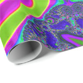 サイケデリックでトリップ（幻覚体験）のようななパターン ラッピングペーパー (ロールコーナー)