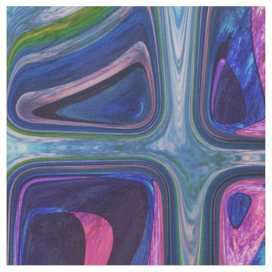 サイケデリックで小さく多彩な立方体 ファブリック (クローズアップ)