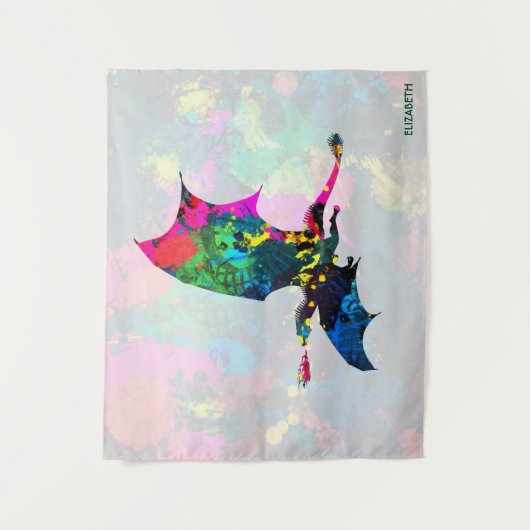 サイケデリックなおとぎ話のドラゴンの呼吸の火 タペストリー (正面)