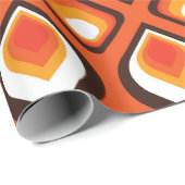 サイケデリックなオレンジ ラッピングペーパー (ロールコーナー)
