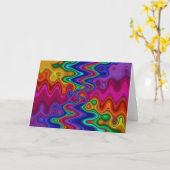 サイケデリックなカード カード (黄色い花)