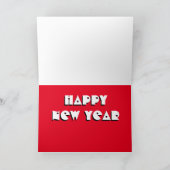 サイケデリックなギターのクリスマスカード シーズンカード (内部)