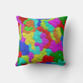 サイケデリックなグリッターパターン枕 クッション (裏面)