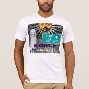 サイケデリックなサンフランシスコ、カリフォルニアのワイシャツ Tシャツ
