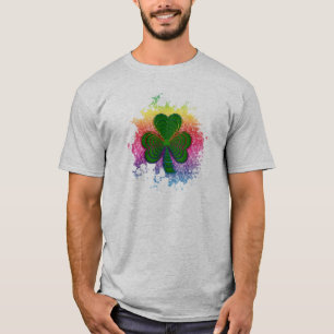 サイケデリックなシャムロック Tシャツ