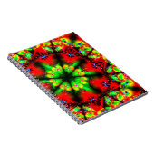 サイケデリックなデザインの曼荼羅 ノートブック (右側)