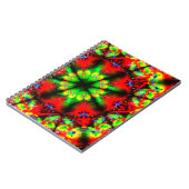 サイケデリックなデザインの曼荼羅 ノートブック (左側)