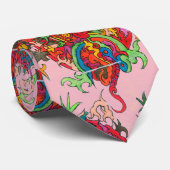 サイケデリックなドラゴン ネクタイ (ロール)