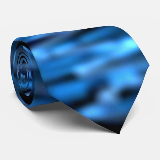 サイケデリックなネオン青いひらめきのネクタイ ネクタイ (ロール)