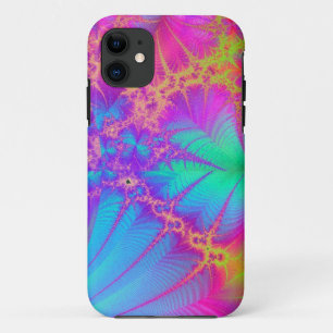 サイケデリックなフラクタルの虹のiPhone 5の場合 iPhone 11 ケース
