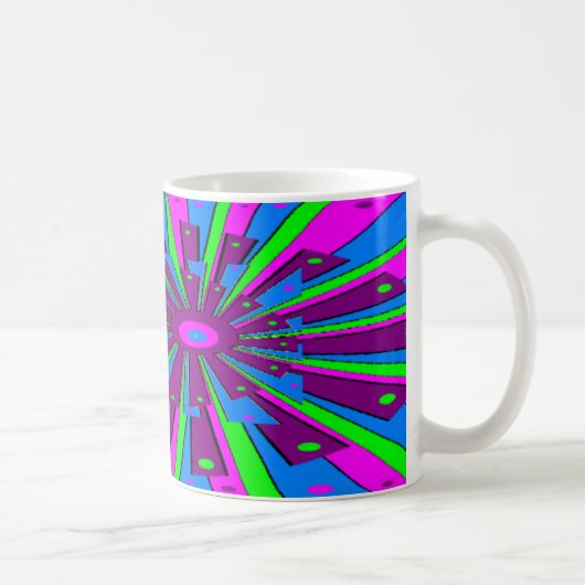 サイケデリックなマグ コーヒーマグカップ (右)