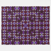 サイケデリックなユニコーンの曼荼羅絹パターンキルト フリースブランケット (正面(横))