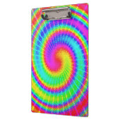 サイケデリックなレトロの絞り染めのヒッピー クリップボード (左)