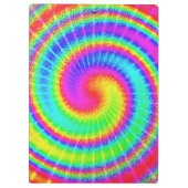 サイケデリックなレトロの絞り染めのヒッピー クリップボード (裏面)