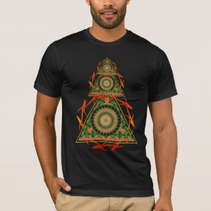 サイケデリックな三角形のニューエイジのワイシャツ Tシャツ