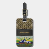 サイケデリックな世界: シドニーオーストラリアのスカイラインA2 ラゲッジタグ (正面縦)