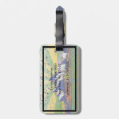 サイケデリックな世界: シドニーオーストラリアのスカイラインA2 ラゲッジタグ (裏面縦)