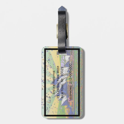 サイケデリックな世界: シドニーオーストラリアのスカイラインA2 ラゲッジタグ (裏面縦)