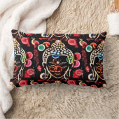 サイケデリックな仏 ランバークッション (ブランケット)